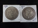 H15  VG/F  (2) Silver Dollars 1887-0, 1888-0 - 2 X $