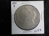 H40  EF  Silver Dollar 1921-S Morgan