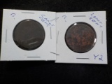 Y2  AG  (2) Large Cents (?? Dates)