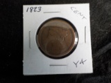 Y4  AG  Large Cent 1823