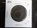 Y7  G  Large Cent 1836