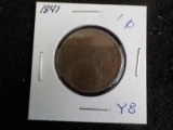 Y8  AG  Large Cent 1841