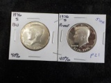 P21  UNC/Proof  (2) Half Dollars 1976-S, 1976-S (BU & Proof) - 2 X $