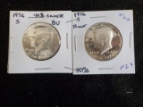 P23  UNC/Proof  (2) Half Dollars 1976-S, 1976-S (BU & Proof) - 2 X $