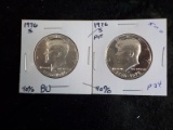 P24  UNC/Proof  (2) Half Dollars 1976-S, 1976-S (BU & Proof) - 2 X $