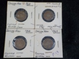 F13  G  (4) Cents Indian 1863, 63, 63, 63 - 4 X $