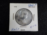 E18  UNC  Half Dollar 1949 Franklin (Obverse & Reverse Spots)