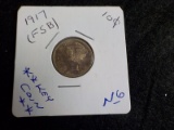 N6  GemUNC  Dime 1917 Merccury - Full Split Bands - KEY COIN