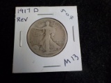 M13  G  Half Dollar 1917-D (Reverse) Walking Liberty