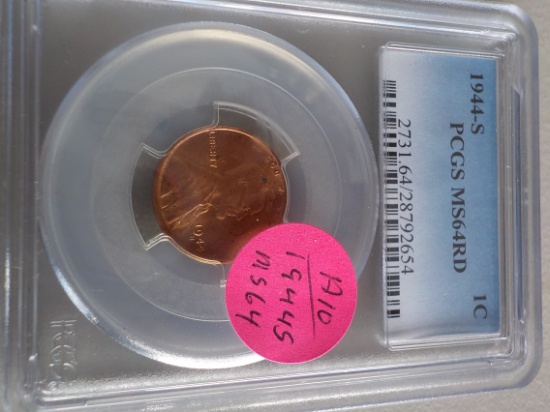 A10 1944 S PCGS MS-64RD Penny