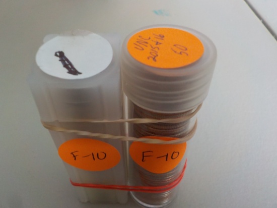 F10 2 Rolls Assorted BU Dimes 2000 Teens Each x 2