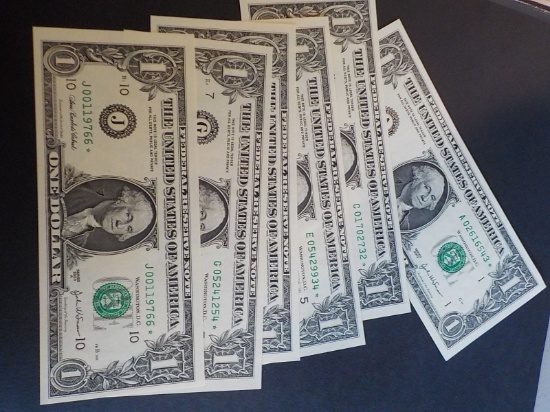 M55 6 UNC 2003 $1.00 Green Seal Each x6