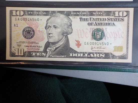 M57 UNC 2004 $10.00 tar Note