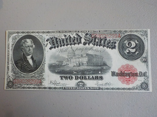 M100 1917 $2.00 Large Note High Grade