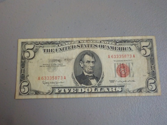 M103 1963 $5.00 Red Seal