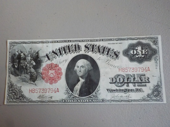 M105 UNC 1917 $1.00 Large Note Red Seal