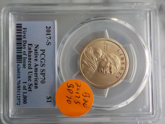 B20 2017 S PCGS 1-1000, First Day SP70 One Dollar (SAC)