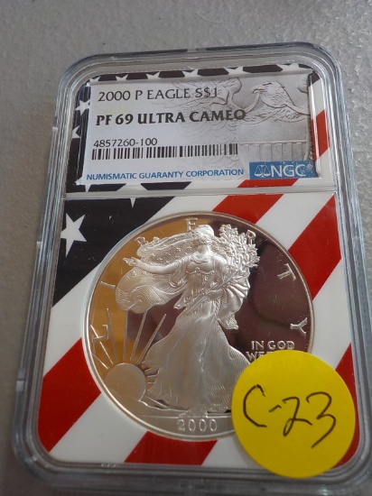 C23 1000 P PROOF 69 UC NGC Silver Eagle