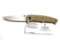 BROWNING FOLDING HUNTER WITH DARK EARTH HANDLE BROWNING BUCK MARK ON BELT CLIP