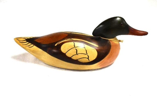 LARGE PREMIER GRADE STYLE REPLICA MERGANSER DECOY HAND CARVED IN EXCELLENT CONDITION