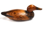 CANVASBACK HAND CARVED DECOY WITH GOOD COLOR MASON STYLE 1 SIDE HAS BEEN SHOT