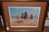 APACHE ROUND UP, OLAF WIEGHORST LTD ED LITHOGRAPH, ARTIST SIGNED