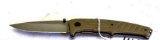 BROWNING FOLDING KNIFE WITH POCKET CLIP, DARK EARTH