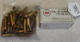 AMMO USA 30 CARBINE, 110 GR BALL AND BAG OF LOOSE ROUNDS