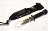 420 STAINLESS SURVIVAL KNIFE WITH COMPASS AND SHEATH