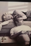 BLACK AND WHITE POSTER MARILYN MONROE AND JAMES DEAN