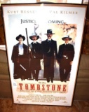 FRAMED TOMBSTONE MOVIE POSTER: KURT RUSSEL AND VAL KILMER
