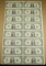 $1 16 Notes UNCUT Full Sheet Currency