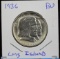 1936 Long Island Commen Half Dollar Brilliant UNC