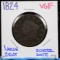 1824 Large Cent  VG Fine Scarcer Date