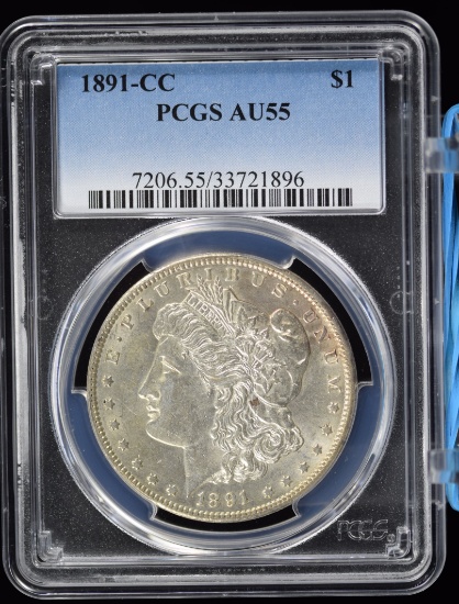 1891-CC Morgan Dollar PCGS AU-55