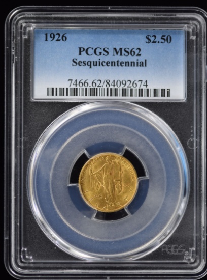 1926 $2.5 Gold Sesquicentennial PCGS MS-62