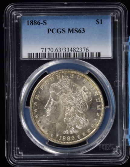 1886-S Morgan Dollar PCGS MS-63 Semi PL OBV