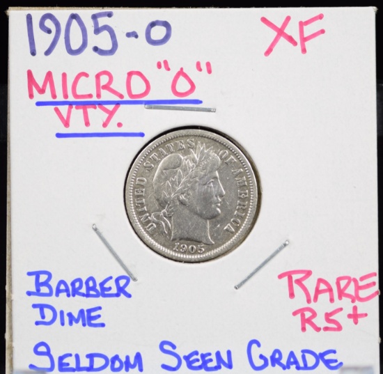 1905-O Barber Dime Micro O XF Rare R5 Plus