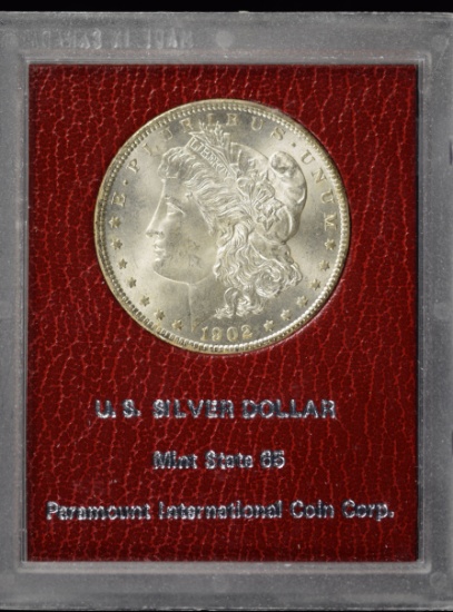 1902-O Morgan Dollar Red Label Peripheral Tone GEM BU