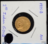 1925-D $2.5 Gold Indian AU Plus