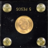 1955 Gold 5 Peso CH BU