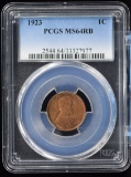 1923 Lincoln Cent PCGS MS-64 RB Mostly Red