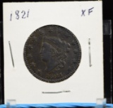 1821 Large Cent XF