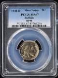 1938-D Buffalo Nickel PCGS MS-67 RPM Variety Appears D/D