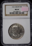 1922 Grant Commen Half Dollar NGC MS-64