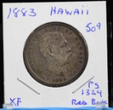 1883 Hawaii Commen Half Dollar Extremely Fine