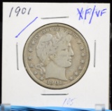 1901 Barber Half Dollar XF/VF