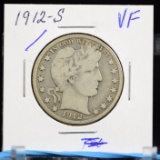 1912-S Barber Half Dollar VF