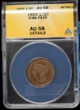 1855 Half Cent ANACS AU