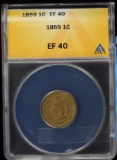 1859 Indian Head Cent ANACS EF-40